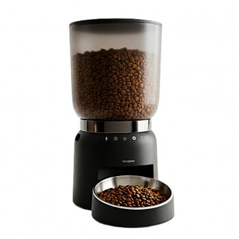 Automatic Cat Feeder 4.2L Black, Programmable 6-Meal Pet Food Dispenser for Cats and Small Dogs with Portion Control, Voice Recorder and Battery Backup