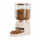 Automatic Cat Feeder 4.2L Light Coffee, Programmable Pet Food Dispenser for Cats and Small Dogs, 6 Meals per Day, Portion Control, 20-Second Voice Recorder, Anti-Clog System and Battery Backup
