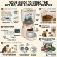 Automatic Cat Feeder 4.2L Light Coffee, Programmable Pet Food Dispenser for Cats and Small Dogs, 6 Meals per Day, Portion Control, 20-Second Voice Recorder, Anti-Clog System and Battery Backup