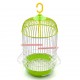 Golden Cat Round Bird Cage for Small Birds, 50cm Hanging Aviary with Adjustable Perches, Detachable Feeders & Removable Tray, Green & White
