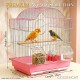 Golden Cat Premium Aviary Bird Cage 30x26x39 cm – Elegant Hanging Round Bird Cage with Slide-Out Cleaning Tray, External Feeder Cups & Activity Ring, Durable Decorative Indoor Cage for Finches, Canaries, Budgies & Small Birds