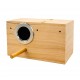 Golden Cat Large Wooden Bird Breeding Box 34x19x18cm – Natural Nesting House with Reinforced Entrance Protector, Hinged Lid & Perch for Parrots, Cockatiels, Lovebirds, Budgies & Small Birds