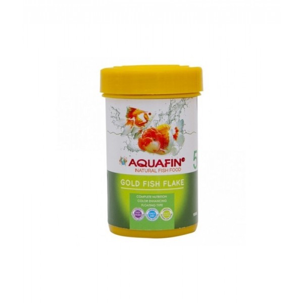 AQUAFIN Gold Fish Flake 5 – Professional Goldfish Nutrition with Natural Astaxanthin & Marine Protein, 1000 ml