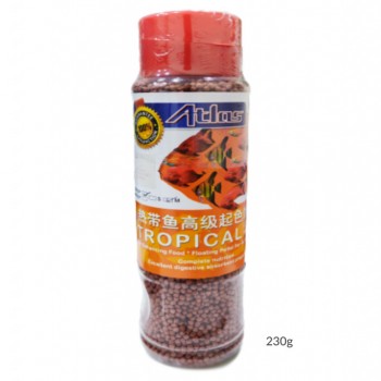 ATLAS Tropical Fish Food Medium Pellets (230 g) – Balanced Daily Nutrition with Astaxanthin & Krill Meal for All Tropical Fish