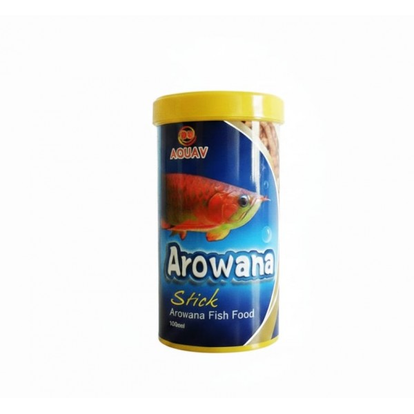 AQUAV Arowana Stick Fish Food 500ml | High Protein Color Enhancing Floating Sticks for Arowana Fish