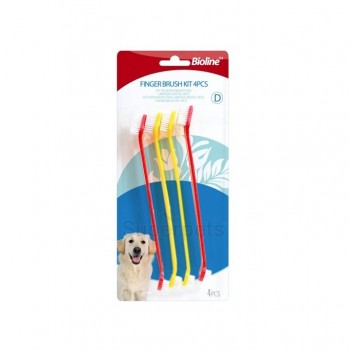 BIOLINE TOOTHBRUSH SET ( 4PCS ) For Dog BIOLINE TOOTHBRUSH SET ( 4PCS ) For Dog