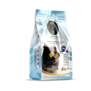 GOLDEN CAT Salmon Flavored Adult Dry Cat Food 3kg | Premium Complete & Balanced Nutrition for Adult Cats | High Protein Formula with Omega-3 for Healthy Skin, Shiny Coat, Strong Digestion, Immunity & Energy Support | EU Quality Cat Food