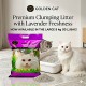 Golden Cat Bentonite Clumping Cat Litter 10L (8kg) – Lavender Scented, Strong Clumping Natural Clay, Odor Control, Dust-Free, Bacteria Prevention, Premium Scoopable Cat Litter