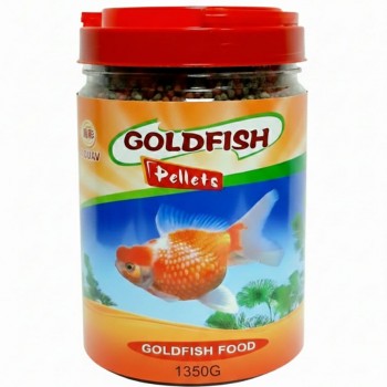 AQUAV Goldfish Pellets 1350 G – Nutritious Balanced Fish Food for Goldfish & Koi, Vitamin-Enriched, Does Not Cloud Wat
