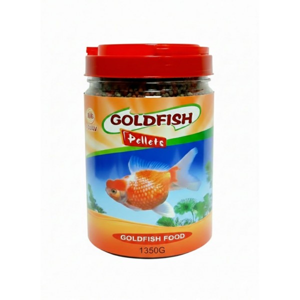 AQUAV Goldfish Pellets 1350 G – Nutritious Balanced Fish Food for Goldfish & Koi, Vitamin-Enriched, Does Not Cloud Wat