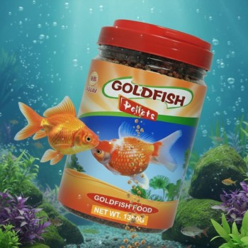 AQUAV Goldfish Pellets 1350 G – Nutritious Balanced Fish Food for Goldfish & Koi, Vitamin-Enriched, Does Not Cloud Wat