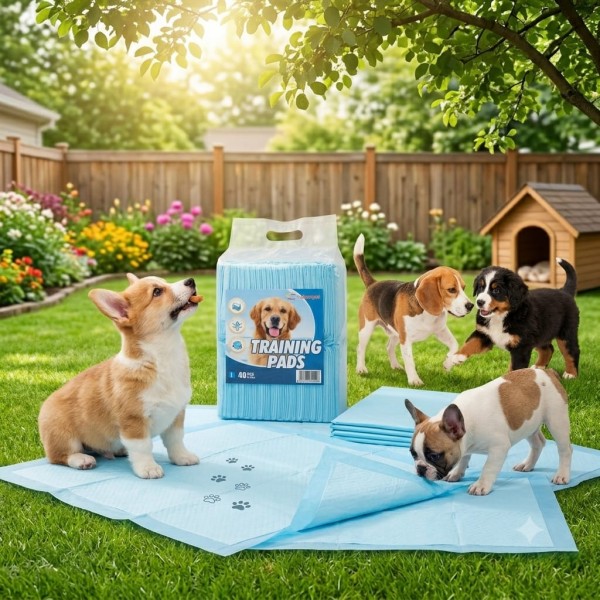 Pet Training Pads Super Absorbent dog Pads Anti Slip Toilet Pee Mat (40 PACK-60 X 60CM)