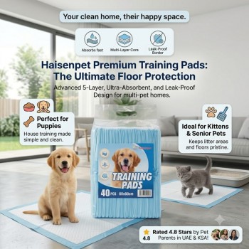 Pet Training Pads Super Absorbent dog Pads Anti Slip Toilet Pee Mat (40 PACK-60 X 60CM)
