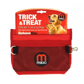 MIKKI DELUXE TRICK & TREAT TRAINING BAG for dog ( RED )