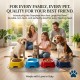 Georplast Mon Ami Large Square Plastic Pet Bowl Red 26x26x8.5 cm for Dogs & Cats – Durable Non-Toxic Food Grade Feeding & Water Dish, Anti-Slip Stable Base, Easy Clean Made in Italy Pet Bowl