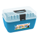 Georplast Twister Small Pet Transport Box – Blue Ventilated Travel Carrier for Hamsters, Guinea Pigs, Rabbits & Ferrets, Durable Portable Cage, 28×19×18 cm, Secure Lock Handle