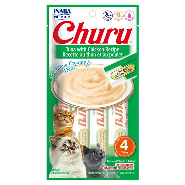 INABA CHURU TUNA WITH CHICKEN RECIPE CAT TREAT ( 56g ) INABA CHURU TUNA WITH CHICKEN RECIPE CAT TREAT ( 56g )
