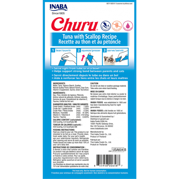 Churu Tuna With Scallop Recipe (4PCS) For Cat