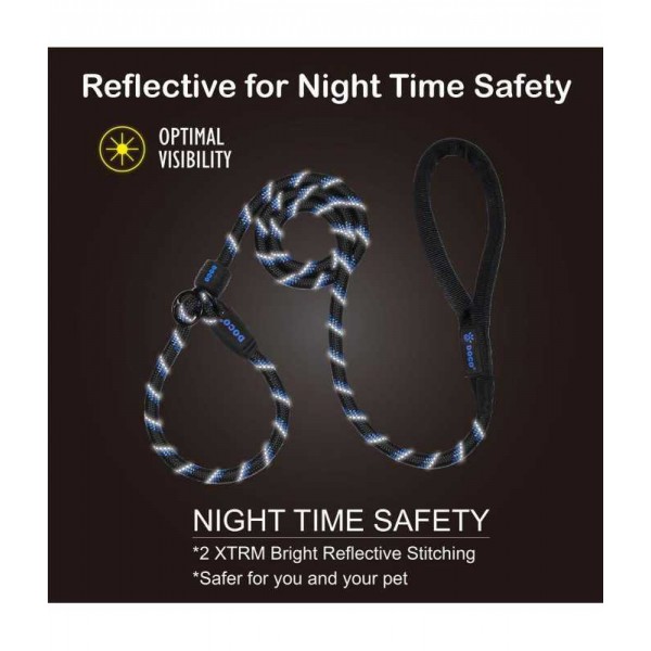 DOCO REFLECTIVE ROPE LEASH-COLLAR for dog ( 30 CM SAFETY ORANGE )