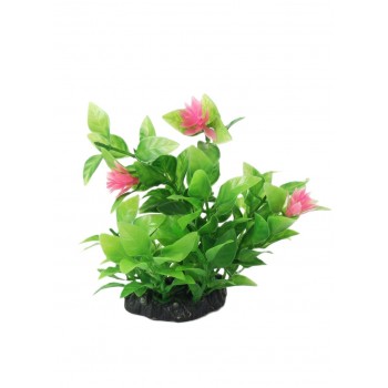 Aquarium Plastic Plant Decoration M420 (W7 × H13 cm) | Fish-Safe Artificial Aquarium Plant with Weighted Base | Non-Toxic PVC, Soft Foliage, Low Maintenance | Suitable for Freshwater & Saltwater Tanks