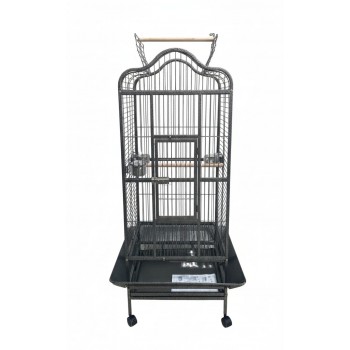 Large Tropical Bird Cage with Rolling Stand – 61 × 56 × 172 cm, Spacious Multi-Level Metal Aviary with Secure Perches, Easy-Clean Tray & Access Doors for Parrots, Cockatoos & Medium Birds – Model B003