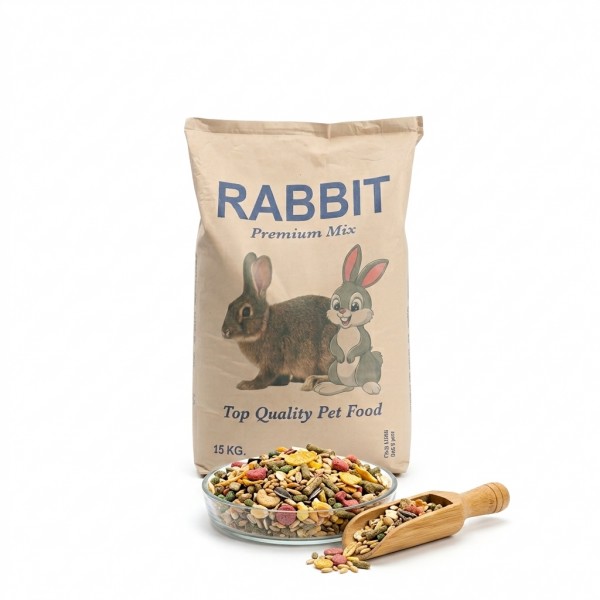 Premium Small Animal Food – 15kg | Complete, Nutrient-Rich Diet for Rabbits, Guinea Pigs & Hamsters | Natural Grains, Seeds, Vegetables, Fruits, Omega Fatty Acids & Probiotics – No Artificial Colors or Preservatives