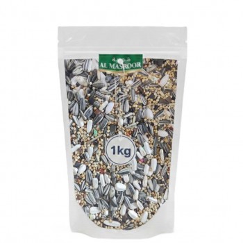 Al Masroor Premium Bird Mix – 1 kg Bag | High-Quality Seed Blend for Parrots, Parakeets, Finches, Doves & Wild Birds | Nutrient-Rich, Supports Feather Health & Immunity