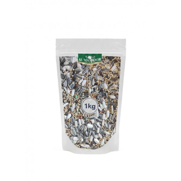 Al Masroor Premium Bird Mix – 1 kg Bag | High-Quality Seed Blend for Parrots, Parakeets, Finches, Doves & Wild Birds | Nutrient-Rich, Supports Feather Health & Immunity