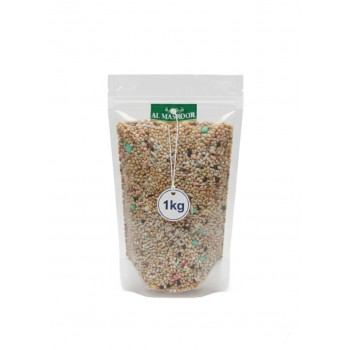 Al Masroor Vitamin Seed Mix – Premium Blend for Budgies, Finches & Small Birds | Nutritionally Balanced Seed & Pellet Mix | Supports Health, Vitality & Feather Care | 1kg Bag