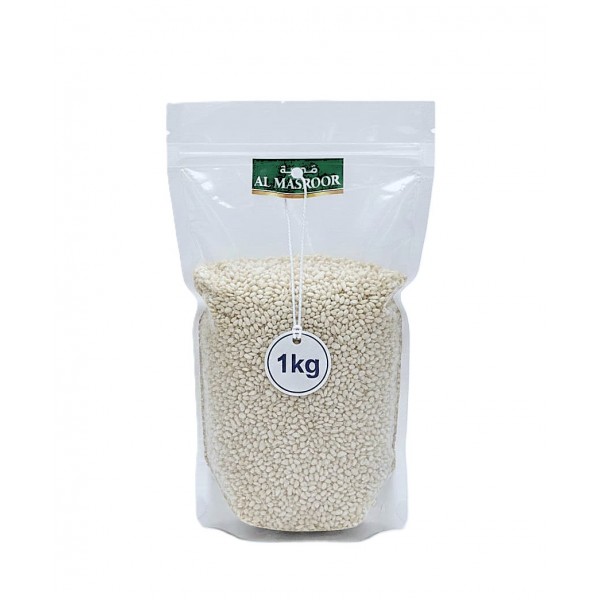 Premium White Sesame Seeds for Birds & Small Pets – Nutritious, High-Protein & Mineral-Rich – Suitable for Parrots, Macaws, Budgies, Canaries, Finches, Pigeons, Doves, Cockatiels, Lovebirds, Small Mammals & More – 1kg Bag