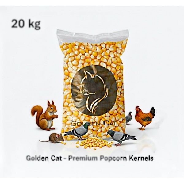Al Masroor Premium Whole Yellow Corn Kernels 20 kg – High-Energy Popcorn Seeds for Parrots, Pigeons, Chickens, Ducks, Quail, Wild Birds, Poultry, Livestock & Wildlife Feed