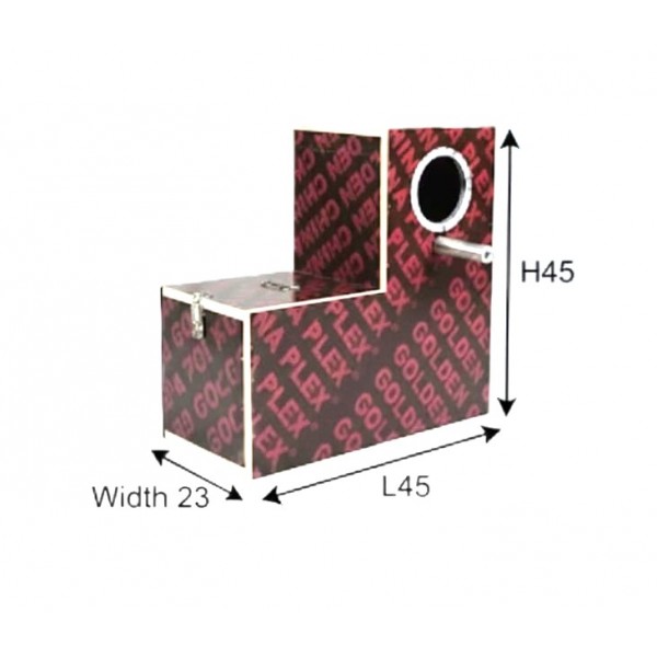 Golden Prestige Medium L-Shaped Wooden Bird Nesting & Breeding Box (45 × 23 × 45 cm)