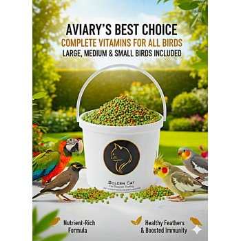 Birds Vitamin & Mineral Pellets 2 kg – Daily Supplementary Bird Food for All Birds, Parrots, Mynas, Canaries, Finches, Cockatiels & Aviary Birds, Granular Pellets for Healthy Feathers, Strong Immunity, Bone Health & Overall Bird Wellness