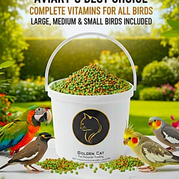 Birds Vitamin & Mineral Pellets 2 kg – Daily Supplementary Bird Food for All Birds, Parrots, Mynas, Canaries, Finches, Cockatiels & Aviary Birds, Granular Pellets for Healthy Feathers, Strong Immunity, Bone Health & Overall Bird Wellness
