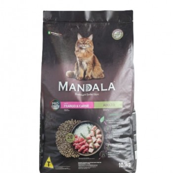 Mandala Premium Selection Adult Dry Cat Food – Chicken & Beef Blend, High-Quality Protein, Omega 3 & 6, Urinary & Digestive Health Support, 10.1 kg