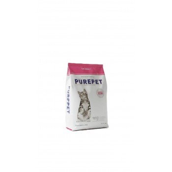 Purepet Adult Dry Cat Food, Tuna & Salmon, 3 Kg – Complete & Balanced Nutrition for Adult Cats, Supports Healthy Heart, Urinary Health, Skin & Coat