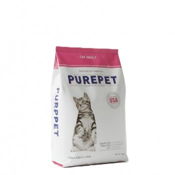 Purepet Adult Dry Cat Food, Tuna & Salmon, 3 Kg – Complete & Balanced Nutrition for Adult Cats, Supports Healthy Heart, Urinary Health, Skin & Coat