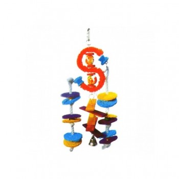 VanPet Hanging Toy For Large Birds With Bells (39X18cm) VanPet Hanging Toy For Large Birds With Bells (39X18cm)